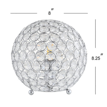 Gemma 8.25" Acrylic/Metal LED Table Lamp - JONATHAN Y